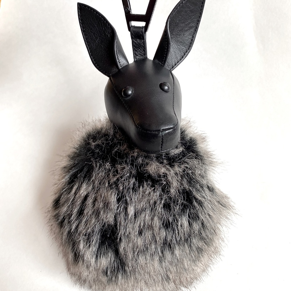 Kendall + Kylie Faux Fur Faux Leather Bag Charm